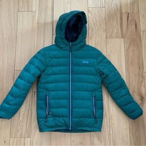 Stio Kids’ Hooded Down Jacket, Sz 10